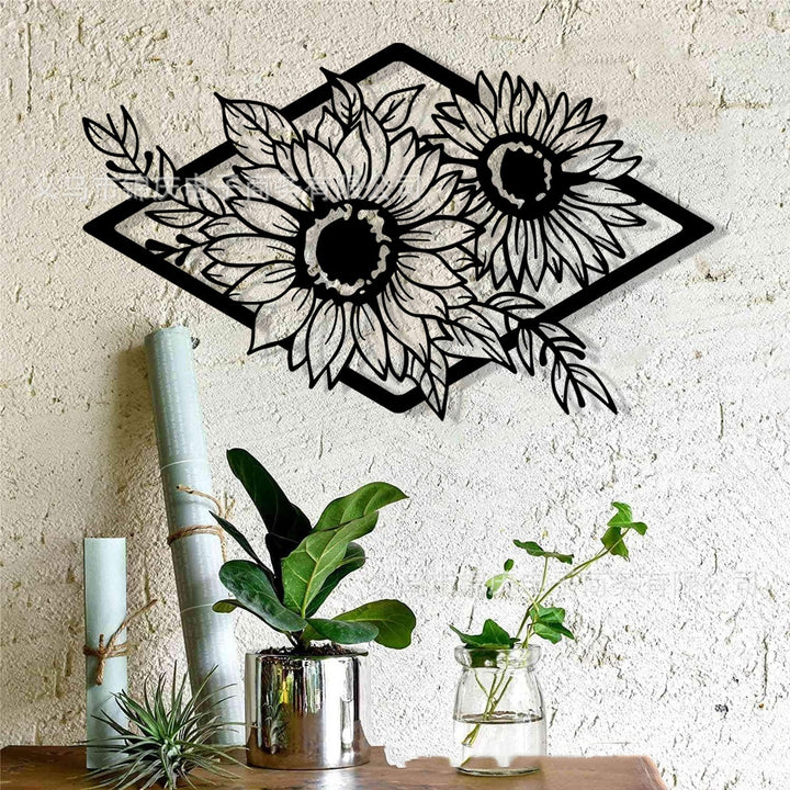 New Product SUNFLOWER Metal Art Living Room Wall Decoration