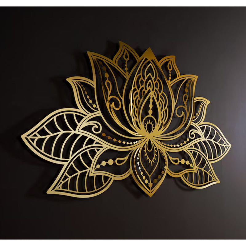 Metal Craft Decorations Lotus Wall Art Indoor Outdoor Hanging Pieces