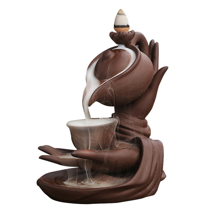 Hand & Kettle Incense Burner