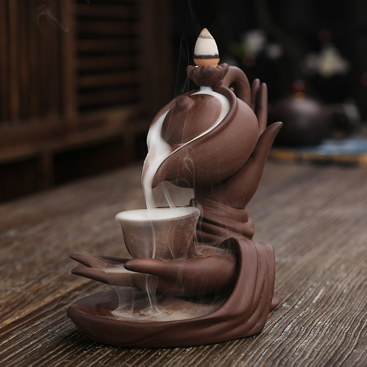 Hand & Kettle Incense Burner