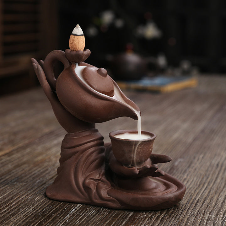 Hand & Kettle Incense Burner