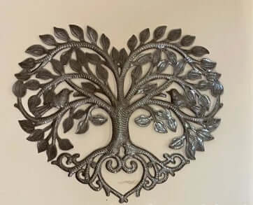 Metal Wall Art Heart Tree Of Life Home Decoration Artifact