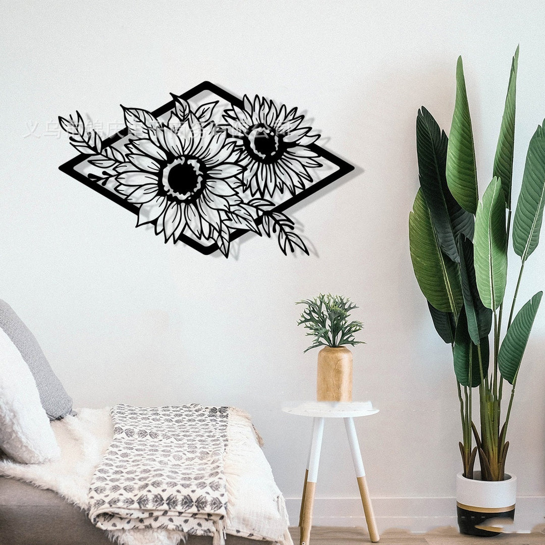 New Product SUNFLOWER Metal Art Living Room Wall Decoration