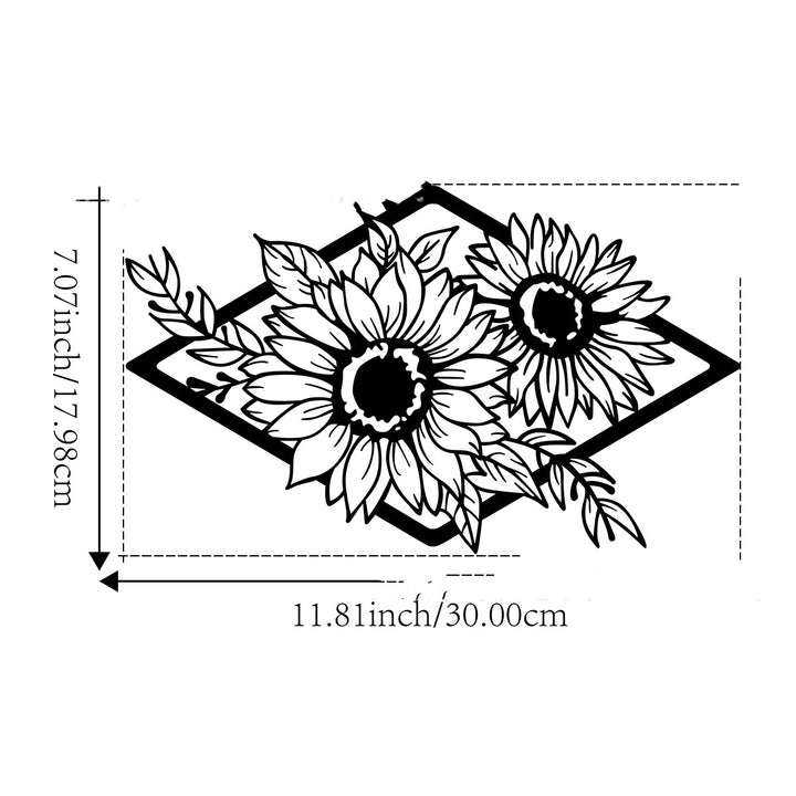 New Product SUNFLOWER Metal Art Living Room Wall Decoration