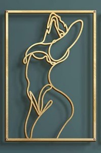 Metal Wall Decoration Art Body Line