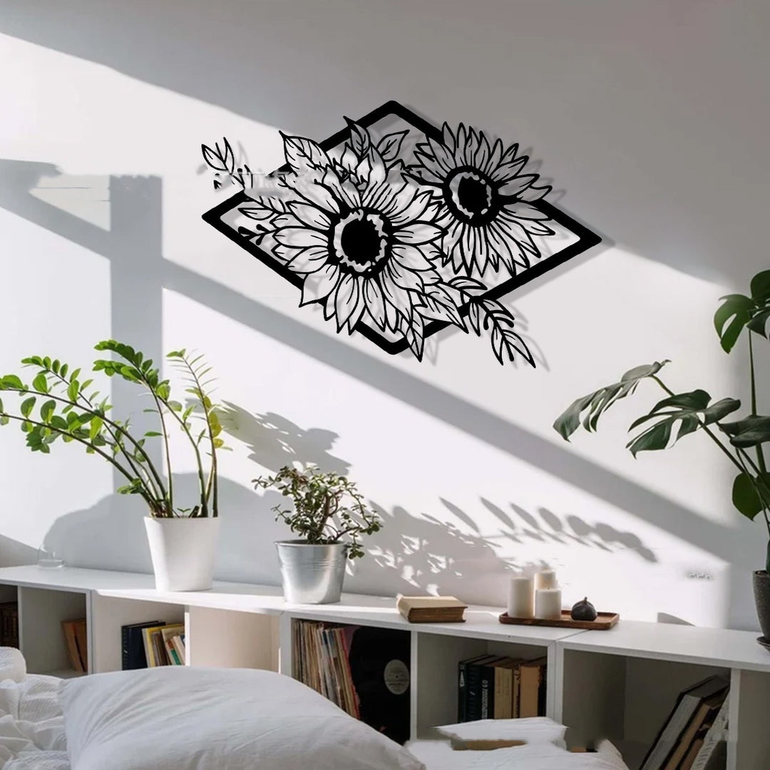 New Product SUNFLOWER Metal Art Living Room Wall Decoration