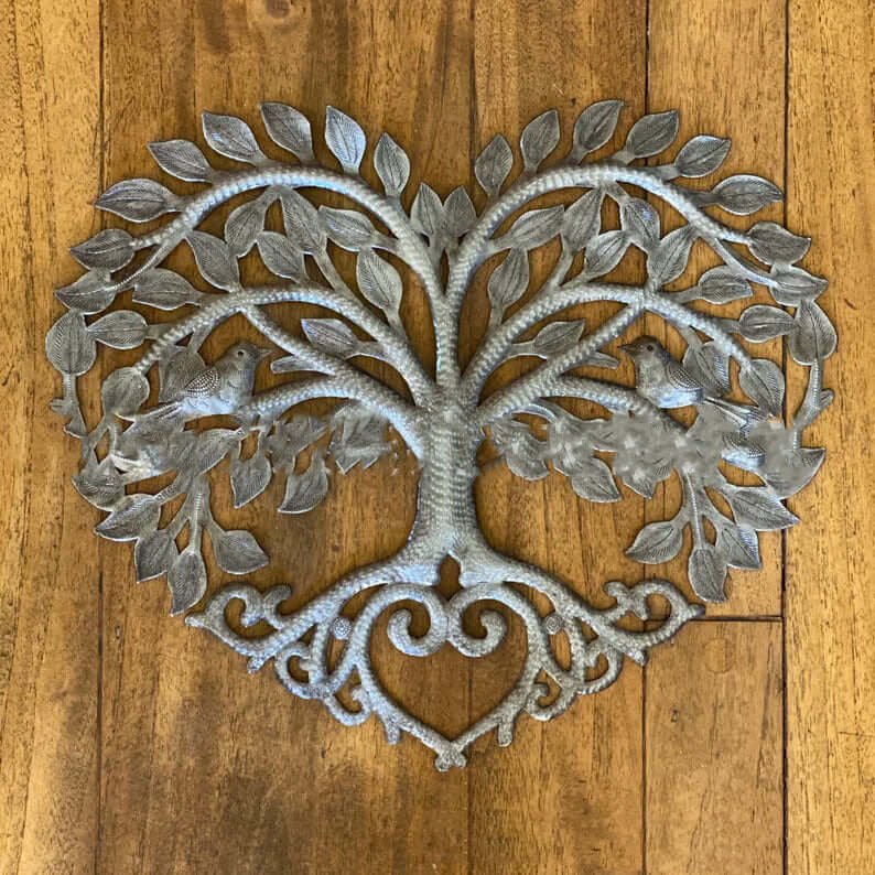 Metal Wall Art Heart Tree Of Life Home Decoration Artifact